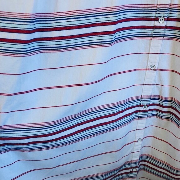 Old Navy Size XXL Tank Dress Linen Striped Button Down 100% Cotton Beachy Flowy - Picture 3 of 7